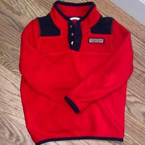 Vineyard Vines Toddler Red and Blue pull over fleece